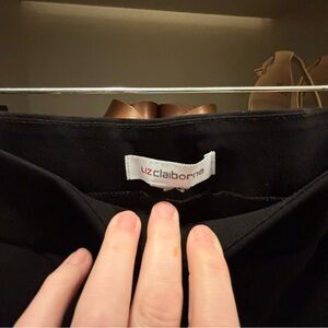 Liz Claiborne Classic Black slim fit pants. Ankle length.